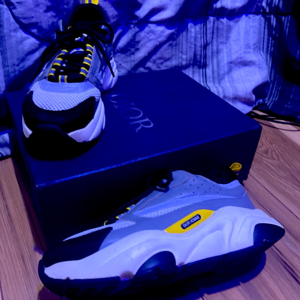 Diors b22 gray and yellow